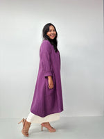 Mala Handworks Yara Open Cardigan in Plum