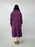 Mala Handworks Yara Open Cardigan in Plum