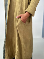 Mala Handworks Yara Open Cardigan in Tan