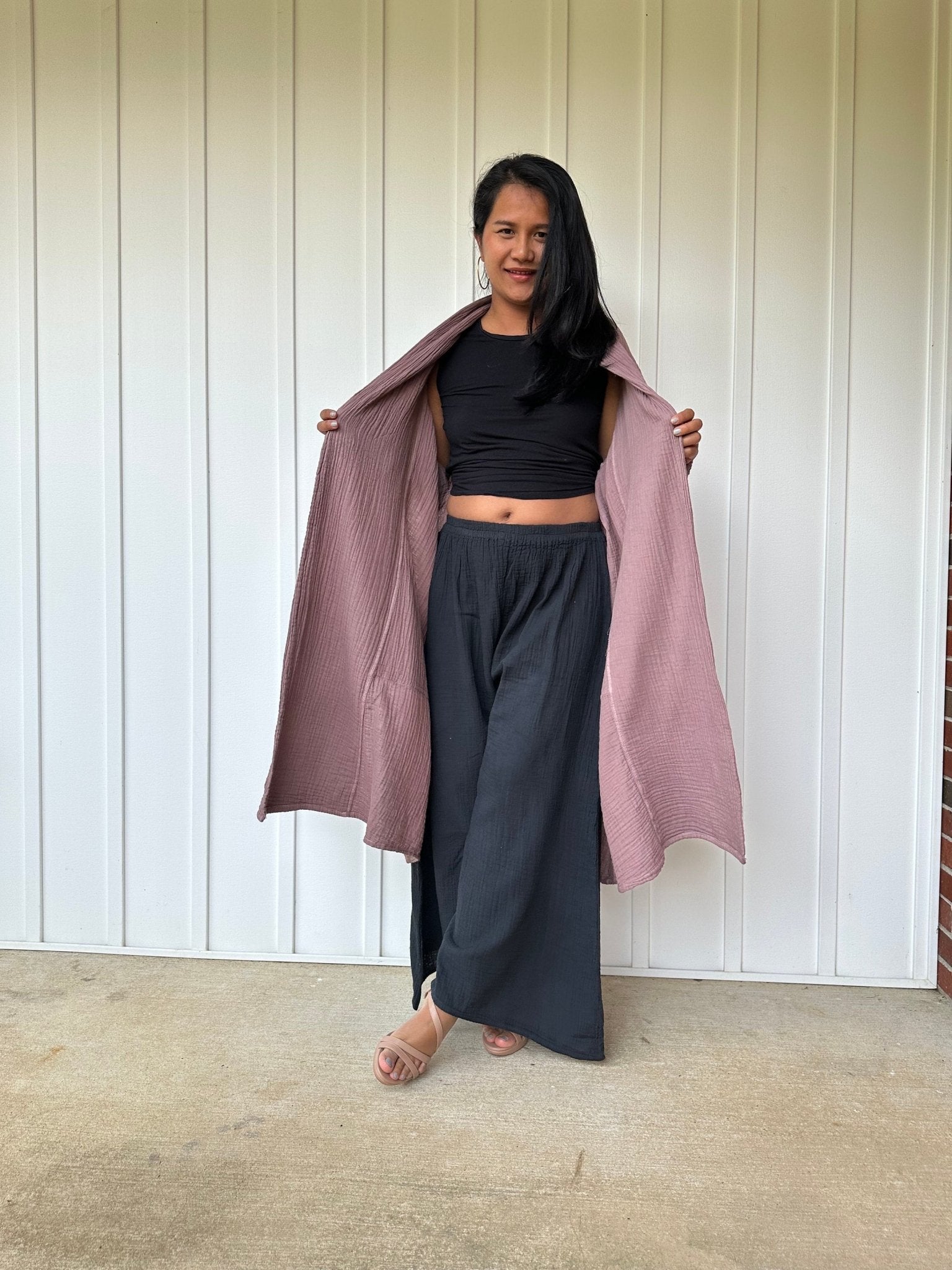 MALA handworks  Yara Robe Earthy Tan Cardigan robe