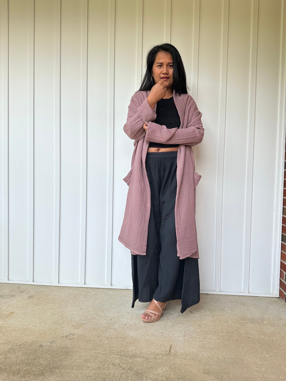 MALA handworks  Yara Robe Earthy Tan Cardigan robe