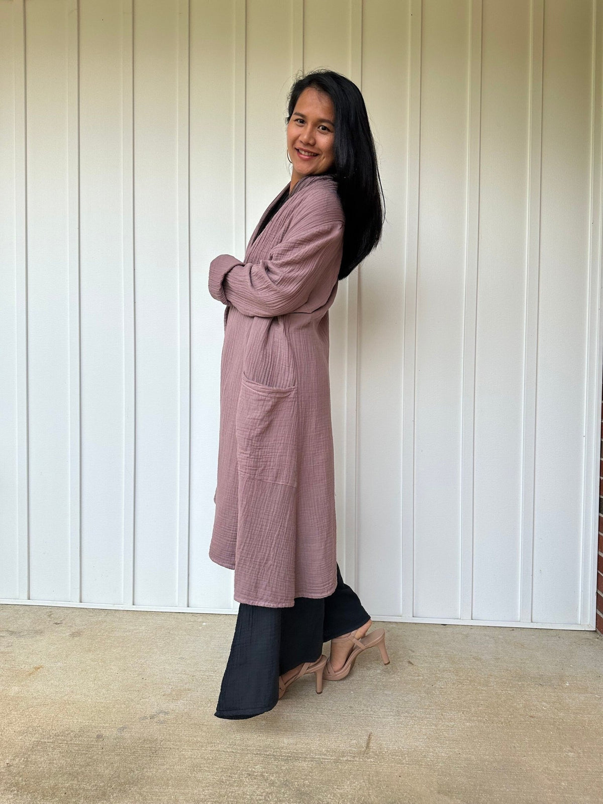 MALA handworks  Yara Robe Earthy Tan Cardigan robe